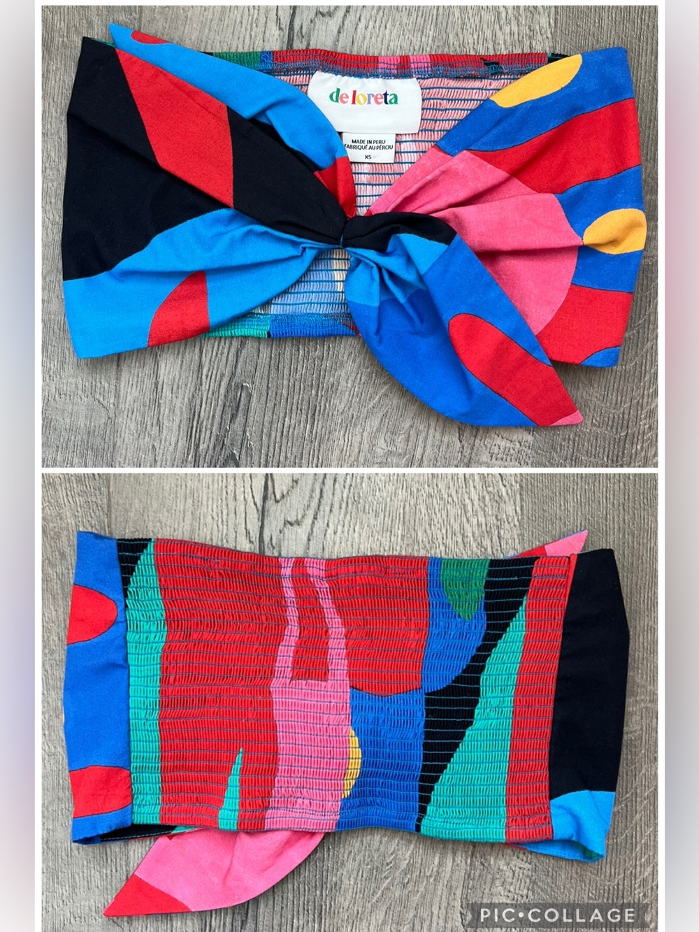 de loreta Multicolor Knot Front bandeau Top - XS